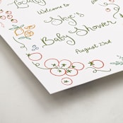 "Locally Grown Sketch" - Baby Shower Welcome Signs in Meadow by Jenna Holcomb - Detail