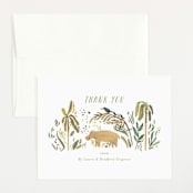 "Jungle Friends" - Birth Announcement Thank You Cards in Jungle by Morgan Ramberg - Front