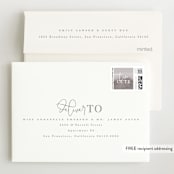 "Two Cute" - Birth Announcement Thank You Cards in Silk by Creo Study - FREE Recipient Addressing