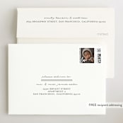 "Classically Modern" - Birth Announcement Thank You Cards in Slate by Brianne Larsen - FREE Recipient Addressing