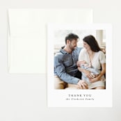 "Big little miracle" - Birth Announcement Thank You Cards in Puddle by Lea Delaveris - Front