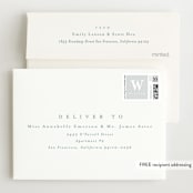 "Linen frame" - Birth Announcement Thank You Cards in Powder by Lea Delaveris - FREE Recipient Addressing