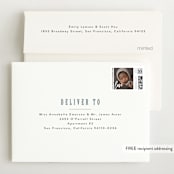 "photo stripes" - Birth Announcement Thank You Cards in Steel Blue by Ana Sharpe - FREE Recipient Addressing