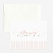 "Graceful Entrance" - Birth Announcement Thank You Cards in Flamingo by Jessica Williams - Front