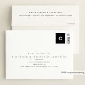 "the introduction" - Birth Announcement Thank You Cards in Ebony by Brianne Larsen - FREE Recipient Addressing
