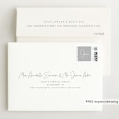 "Chic Introduction" - Birth Announcement Thank You Cards in Storm by Olivia Raufman - FREE Recipient Addressing