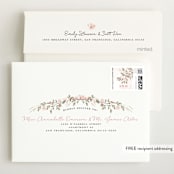 "Sweet Floral Vine" - Birth Announcement Thank You Cards in Blush by Susan Moyal - FREE Recipient Addressing