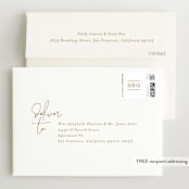 "Sutton" - Birth Announcement Thank You Cards in Leather by Jessica Williams - FREE Recipient Addressing