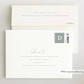 "Delicate" - Birth Announcement Thank You Cards in Powder by Sara Hicks Malone - FREE Recipient Addressing
