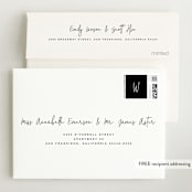 "overjoyed script" - Birth Announcement Thank You Cards in Onyx by Lindsay Stetson Thompson - FREE Recipient Addressing