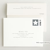 "Canvas" - Birth Announcement Thank You Cards in Moon by Megan Davis - FREE Recipient Addressing