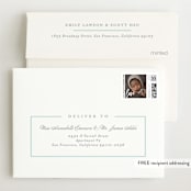 "Simply Serene" - Birth Announcement Thank You Cards in Blush by Lauren Chism - FREE Recipient Addressing