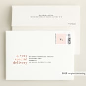 "Meeting" - Birth Announcement Thank You Cards in Cloud by Up Up Creative - FREE Recipient Addressing