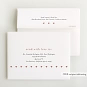 "Mini Hearts Frame" - Foil-Pressed Birth Announcement Thank You Cards in Rose by Stacey Meacham - FREE Recipient Addressing