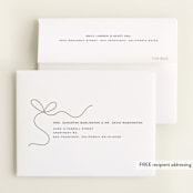 "Little Bow" - Foil-Pressed Birth Announcement Thank You Cards in Sugar by Yuliya Evseeva - FREE Recipient Addressing