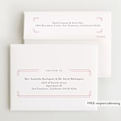 "Elegant frame" - Foil-Pressed Birth Announcement Thank You Cards in Rose by Kelly Schmidt - FREE Recipient Addressing