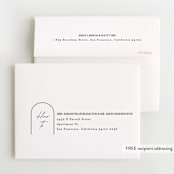 "Classic Arch" - Foil-Pressed Birth Announcement Thank You Cards in Linen by Erica Krystek - FREE Recipient Addressing