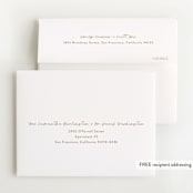 "Stripe Bottom" - Foil-Pressed Birth Announcement Thank You Cards in Cotton by Carolyn MacLaren - FREE Recipient Addressing