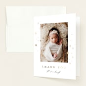 "Starlight" - Foil-Pressed Birth Announcement Thank You Cards in Twinkle by Pixel and Hank - Front