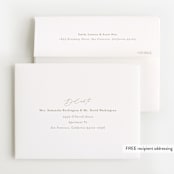 "Galleryish" - Foil-Pressed Birth Announcement Thank You Cards in Snow by AK Graphics - FREE Recipient Addressing