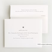"Tiny Heart" - Foil-Pressed Birth Announcement Thank You Cards in Snow by AK Graphics - FREE Recipient Addressing