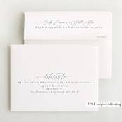 "Flourished" - Foil-Pressed Birth Announcement Thank You Cards in Ice by Everett Paper Goods - FREE Recipient Addressing