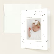 "twinkly stars" - Foil-Pressed Birth Announcement Thank You Cards in North Star by Ellen Schlegelmilch - Front