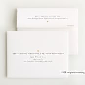 "Golden Heart" - Foil-Pressed Birth Announcement Thank You Cards in Cotton by Stephanie Heinrich Godbout - FREE Recipient Addressing