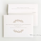 "Botanica Frame" - Foil-Pressed Birth Announcement Thank You Cards in Vanilla by Laura Hankins - FREE Recipient Addressing
