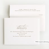 "Mist" - Foil-Pressed Birth Announcement Thank You Cards in Parchment by Everett Paper Goods - FREE Recipient Addressing