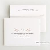 "Modern Botanica" - Foil-Pressed Birth Announcement Thank You Cards in Rose by Oma N. Ramkhelawan - FREE Recipient Addressing