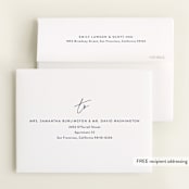 "So Current" - Foil-Pressed Birth Announcement Thank You Cards in Navy by Carolyn MacLaren - FREE Recipient Addressing