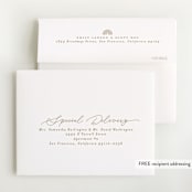 "Welcoming" - Foil-Pressed Birth Announcement Thank You Cards in Cotton by Everett Paper Goods - FREE Recipient Addressing