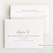 "gilded introduction" - Foil-Pressed Birth Announcement Thank You Cards in Milk by Susan Asbill - FREE Recipient Addressing