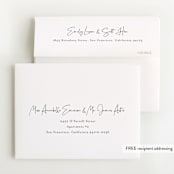 "Scripted Introductions" - Foil-Pressed Birth Announcement Thank You Cards in Cream by Carolyn MacLaren - FREE Recipient Addressing