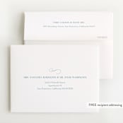 "Flourish" - Foil-Pressed Birth Announcement Thank You Cards in Pool by Carolyn MacLaren - FREE Recipient Addressing