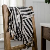"Turkish Zebra Hand Towel" - Bath Towels in black by Powered By People