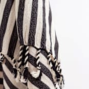 "Turkish Zebra Hand Towel" - Bath Towels in black by Powered By People