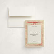 "Vintage Love Bow" - Birth Announcement Thank You Cards in Latte by Kartika Paramita - Front