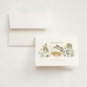 "Jungle Friends" - Birth Announcement Thank You Cards in Jungle by Morgan Ramberg - Front