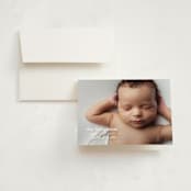"certified cute" - Birth Announcement Thank You Cards in Snow by Sara Hicks Malone - Front