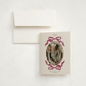 "Gibson" - Birth Announcement Thank You Cards in Berry by Pati Cascino - Front
