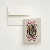 "Gibson" - Birth Announcement Thank You Cards in Berry by Pati Cascino - Front