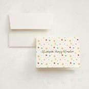 "Constellation" - Birth Announcement Thank You Cards in Strawberry by Megan Davis - Front