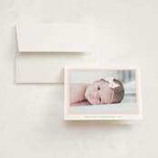 "Cotton Candy" - Birth Announcement Thank You Cards in Blush by Lauren Chism - Front