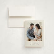 "Big little miracle" - Birth Announcement Thank You Cards in Puddle by Lea Delaveris - Front
