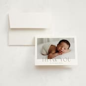 "Sweetest Name" - Birth Announcement Thank You Cards in Latte by Jessica Williams - Front