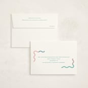 "Wavy Pastel Frame" - Birth Announcement Thank You Cards in Cream by Baumbirdy - FREE Recipient Addressing