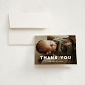 "meet me" - Birth Announcement Thank You Cards in Cloud by Snow and Ivy - Front