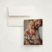 "Perfection" - Birth Announcement Thank You Cards in Snow by Pixel and Hank - Front